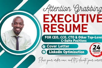 provide senior, director, vp, svp, CEO, executive resume, cv writing in 24hrs