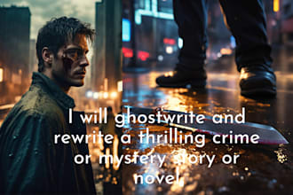 ghostwrite or rewrite a thrilling mystery or crime story
