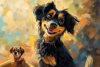 draw pet portrait in disney style