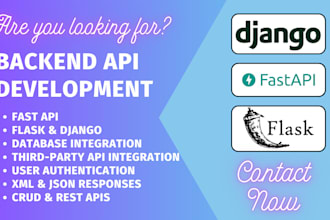 develop backend apis with fast API and django