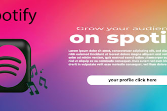 create a professional spotify banner linkedin banner