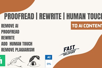 manually rewrite, paraphrase, or humanize ai content