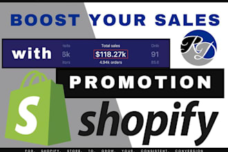 complete shopify marketing, promote ecommerce dropshipping store to boost sales