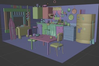 do a custom 3d model background for videogame