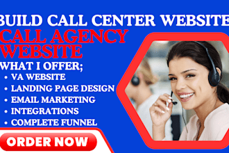 build a responsive call center website call agency website VA wordpress website