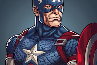 create an amazing superhero caricature character