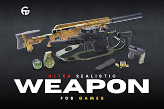 create ultra realistic game ready weapon models or addons