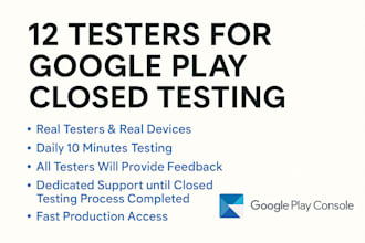 provide 12 testers google play closed testing