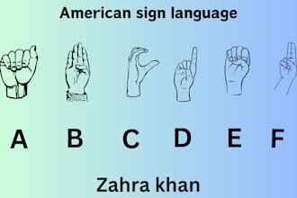 do any sign language illustration design