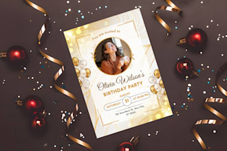 design a birthday invitation card