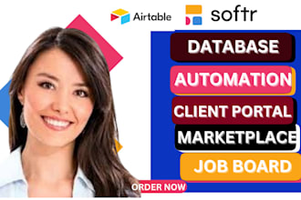 build softr webapp, client portal, job board, marketplace