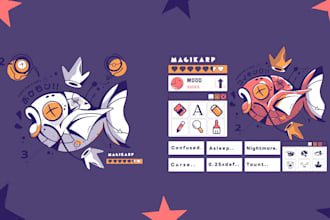 design pokemon card, pokemon illustration