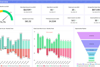 handle all zoho CRM, creator and zoho analytics tasks