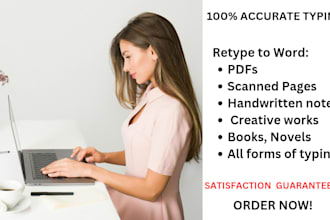 do fast typing, retype PDF to word in 24 hours fast typist
