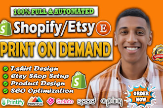 do t shirt design etsy shop print on demand shopify store shopify pod store spod