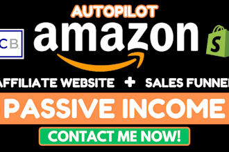 setup autopilot amazon affiliate website and shopify website