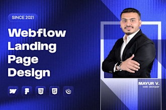 design webflow landing page or convert figma to webflow