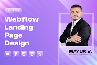 design webflow landing page or convert figma to webflow