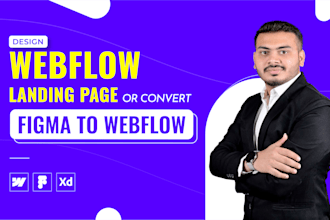 design webflow landing page or convert figma to webflow