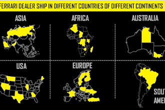 design minimal infographic maps of the world and countries