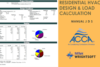 perform hvac manual j d s load calculations for city permit