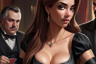 design fantasy character and concept art