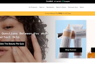 design profitable cosmetic website spa beauty website skin care shopify store