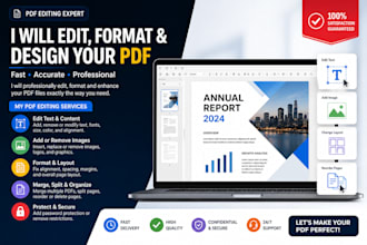 edit, format, redesign and professionally fix your PDF document