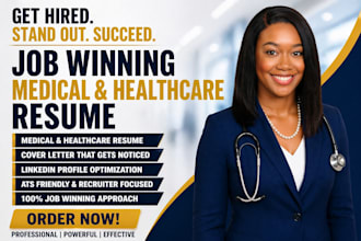 a job winning medical and healthcare resume with linkedin optimization
