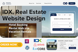 build idx website, vacation rental website, real estate website, mls, kvcore