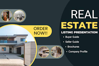 design buyer or seller guide, real estate listing presentation, brochure
