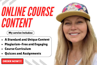 create online course content, lesson plan, curriculum on self help, ppt slides