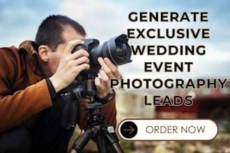 generate photography leads event planner leads wedding photography leads