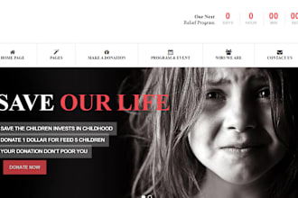 create nonprofit website, charity, ngo, donation, 501c3, fundraising website