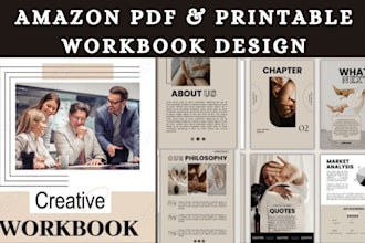 design workbook, ebook, pdf lead magnet, cookbook, cover design, journal planner