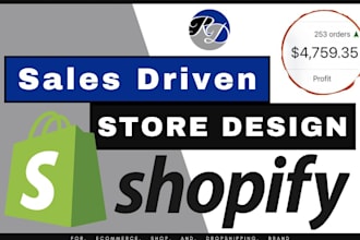 build shopify store design, create dropshipping store or setup shopify website