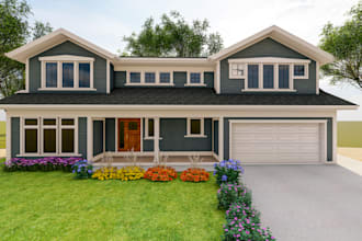 do interior, exterior design and 3d home model rendering