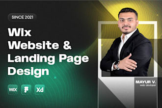 design and develop wix landing page or figma to wix landing page, website design
