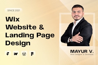 design and develop wix landing page or figma to wix landing page, website design
