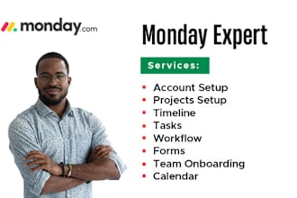 be monday expert on project management, task automation flow