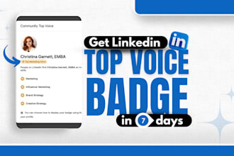 help you get top linkedin voice badge with 7 days collaborative articles