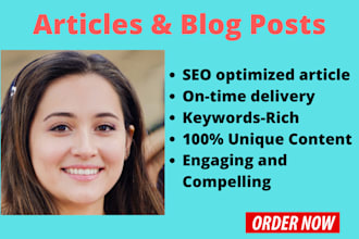 write high quality SEO articles and blog posts