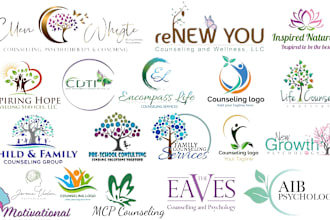 create unique coaching and wellness therapy counselling coaching psychology logo