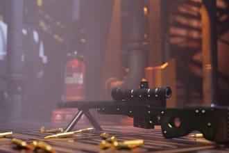 create a high quality 3d weapon model for games and animations