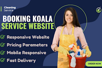 cleaning service website with booking koala, booking koala website, bookingkoala