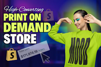 build shopify print on demand store or shopify pod website