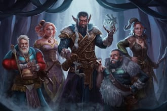 create your dnd character or party art