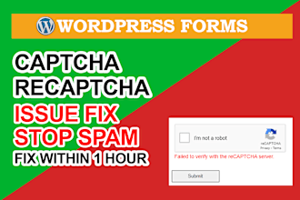 fix or add captcha or recaptcha in wordpress website