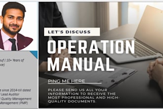 provide operation and manual for mechanical and electrical projects