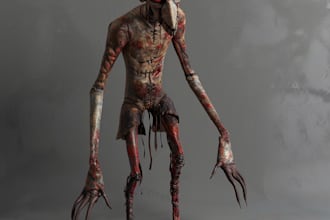 draw a horror character illustration and monster